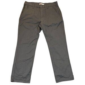 Levis Signature Mens Pants Size 36x30 Chino Khaki Relaxed Fit Flat Front Gray